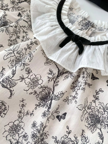 2 Pc Baby Girl Parisian Style Spring Print Set