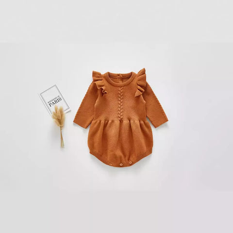 Baby Girl Cable Knit Bodysuit Sweater