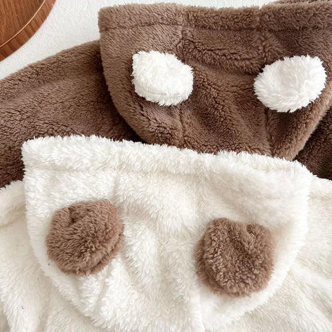 Baby Bear Hooded Fleece Bodysuit