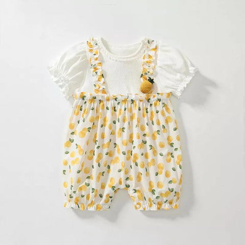 Baby Girl 2 in 1 Lemon Pineapple Romper