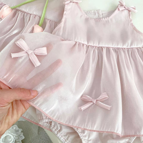 Baby Girl Lavender Satin Tulip Dress