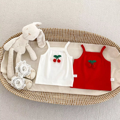 2 Pc Baby Girl Cherry Tank Top with Bloomer Skirt