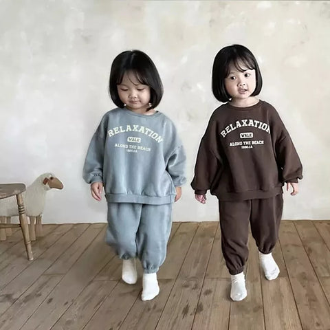 2 Pc Baby Toddler Relaxation Comfy Sweatsuit Set
