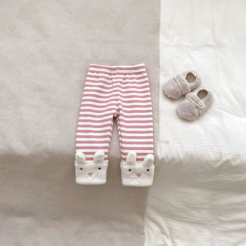 Baby Thick Fleece Rabbit Hoodie and Leggings Set