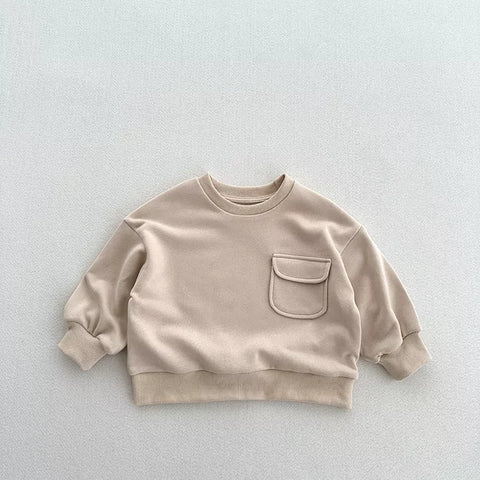 Boys Flap Pocket Pullover Sweat Shirt