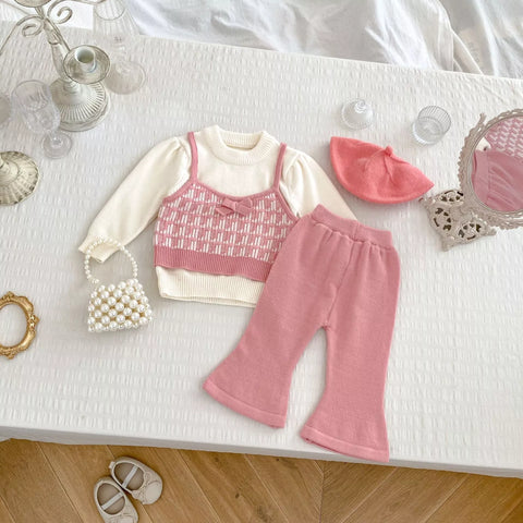 2 Pc Baby Girl Cami Overlay Shirt w/ Pants Set