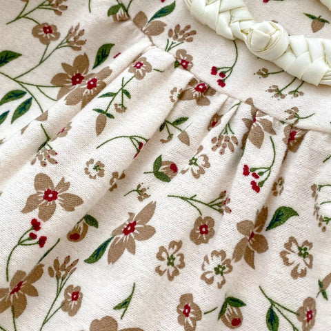 Baby Girl Autumn Floral Frog Button Bodysuit