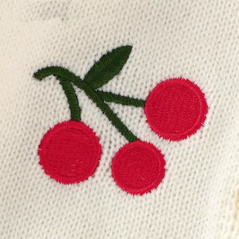 Baby Girl Cherry Cardigan Sweater