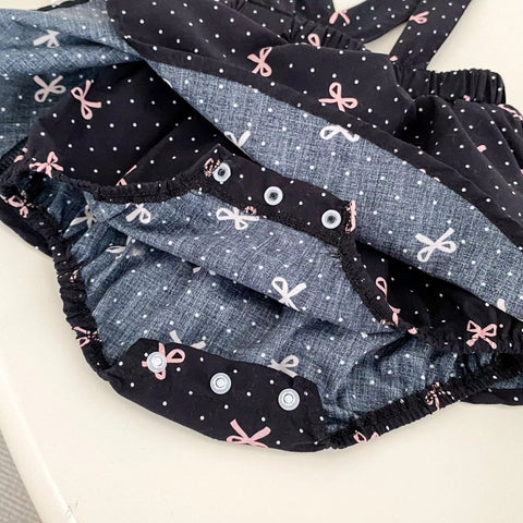 2 Pc Parisian Overall Skirt with Bow Collar Shirt