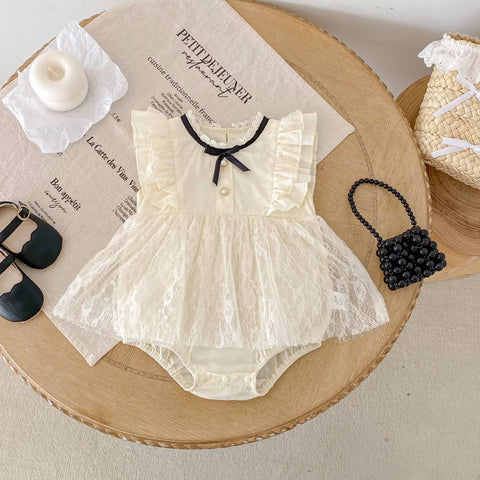 Baby Girl Victorian Style Sleeveless Lace Dress