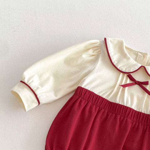 Baby Girl Peter Pan Piping Detail Bodysuit