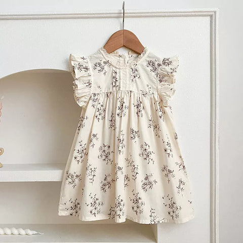 Girls Floral Babydoll Vintage Style Bodysuit/Dress
