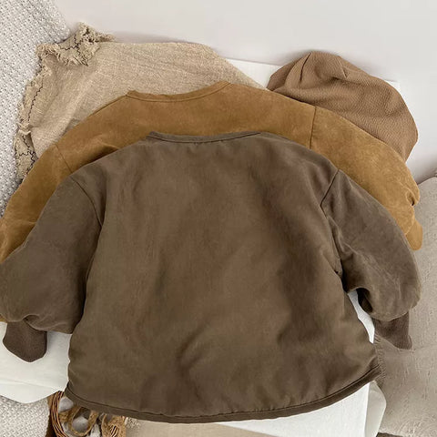 Unisex Boxy Corduroy Sherpa Lined Jacket
