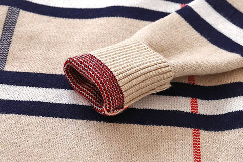 Boys Removable Collar Nova Check Sweater