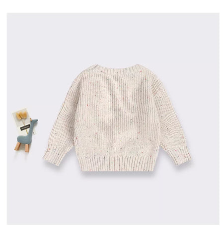 Unisex Baby Speckled Knit Crewneck Sweater