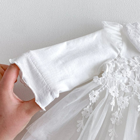 Baby Girl Flower Pattern Tulle Dress