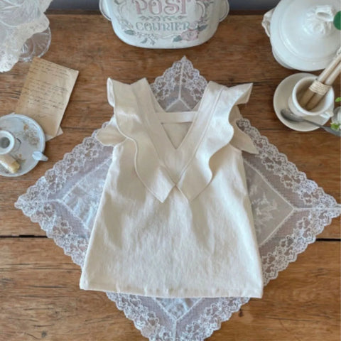 Baby Girl Ruffle V Back Pocket Dress