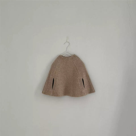 Baby Girl Knitted Cape Shawl
