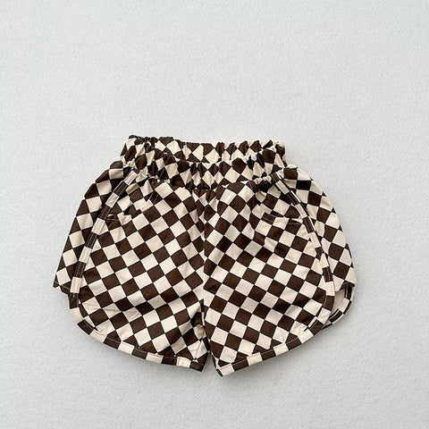 Boys Checker Pattern Shorts
