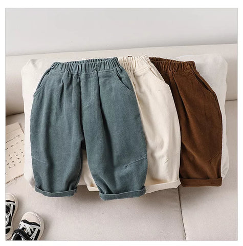 Baby Boys Corduroy Elastic Pants