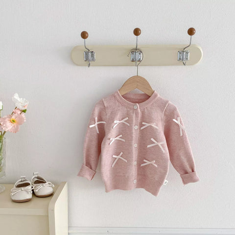 Baby Girl Bow Cardigan Sweater