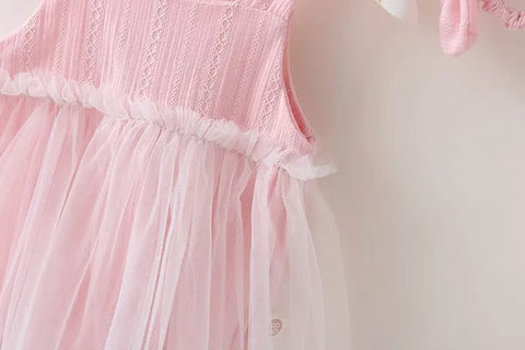 2 Pc Baby Girl Summer Sheer Skirt Bodysuit