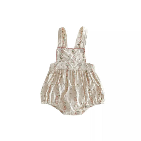 Baby Girls Vintage Flora Vine Overall Bodysuit