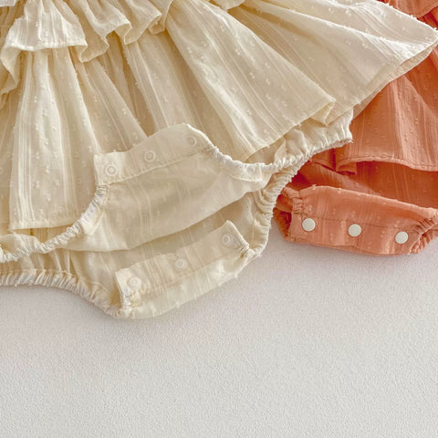 Baby Girl Tiered Ruffle Bodysuit Dress