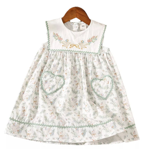 Girls Vintage Mother Goose Dress