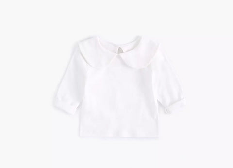 2 Pc Baby Girl Peter Pan Collar Gingham Plaid Bodysuit