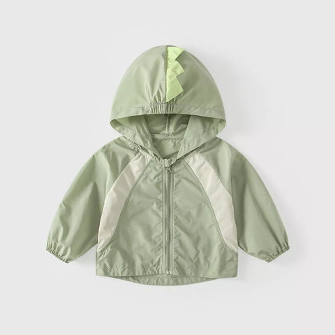 Boys Light Dinosaur Windbreaker Jacket