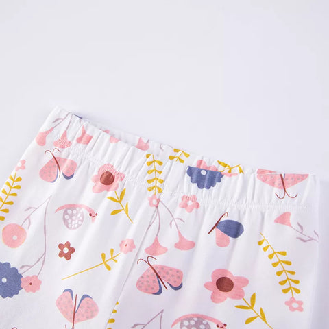 2 Pc Girls Spring Blossom Tee & Leggings Set