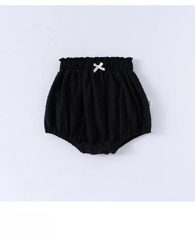 2 Pc Baby Girl Bow Print Tee & Bloomer Shorts Set