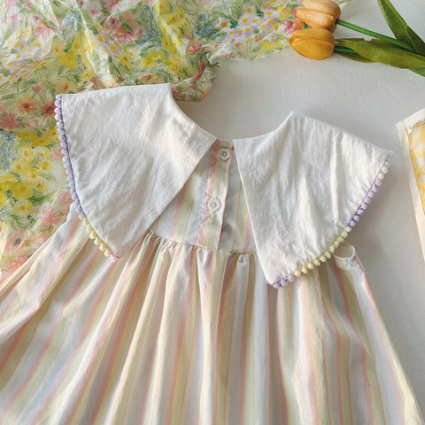 Girls Sailboat Rainbow Swing Dress