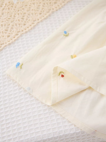 Girls Flower Embroidery Dress