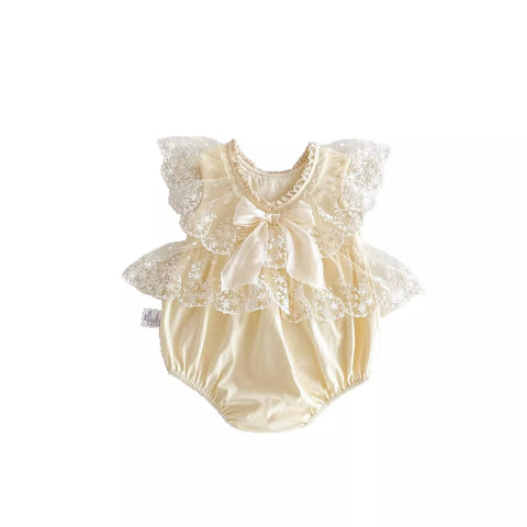 Baby Girl Dreamy Embroidered Tulle Bodysuit