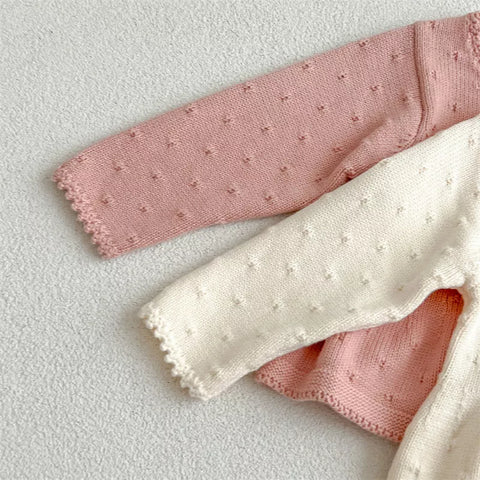 Baby Girl Pointelle Flare Hem Cardigan