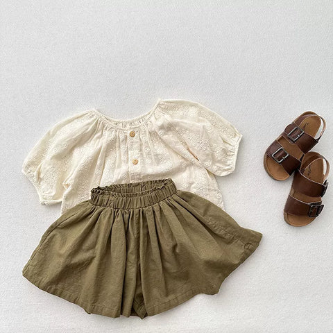 Baby Girl Wide Leg Skirt Skort