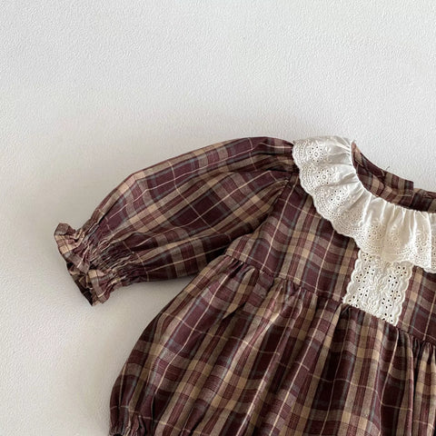 Baby Girls Autumn Plaid Bodysuit