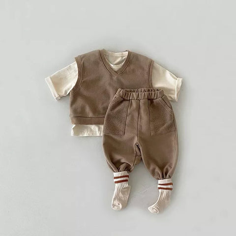 Baby Boy Vest and Sweat Pants Set