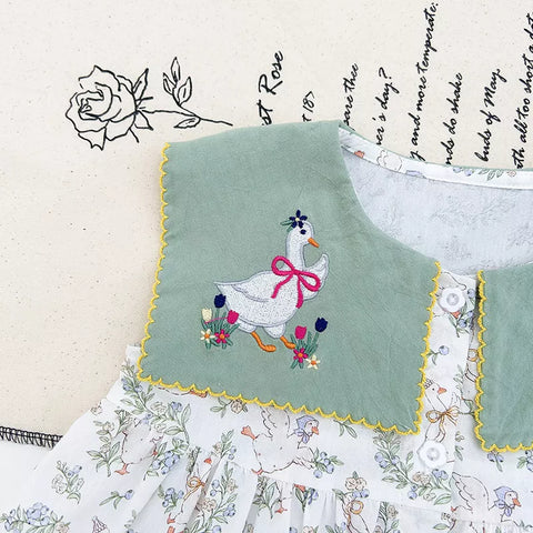 Girls Vintage Mother Goose Dress