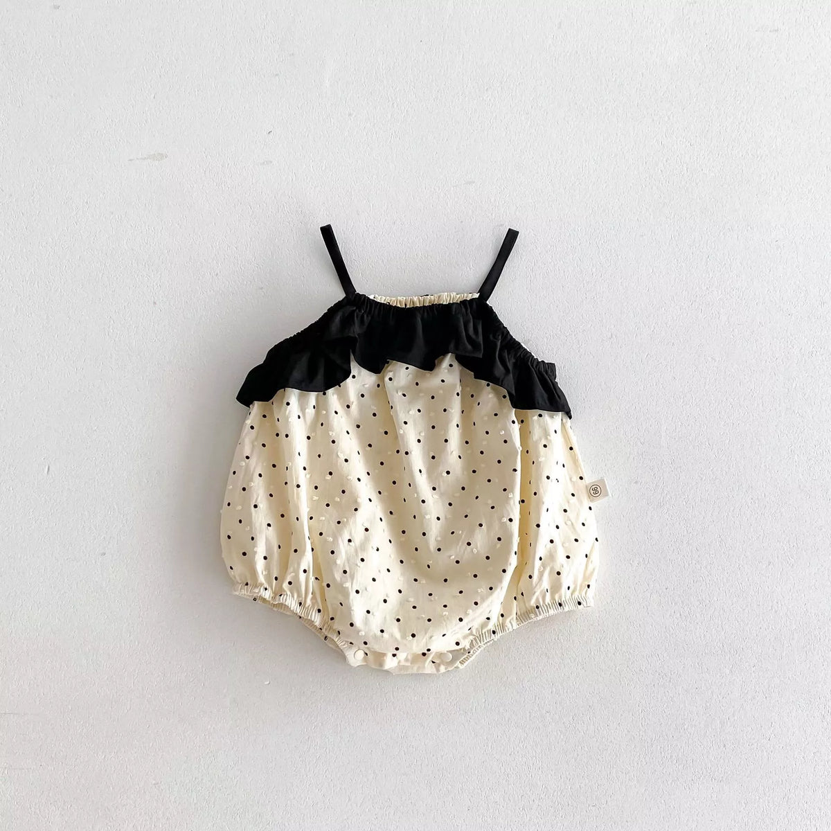 Baby Girl Contrast Ruffle Bubble Bodysuit