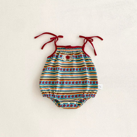Baby Girl Summer Stripes Cami Tie Bodysuit
