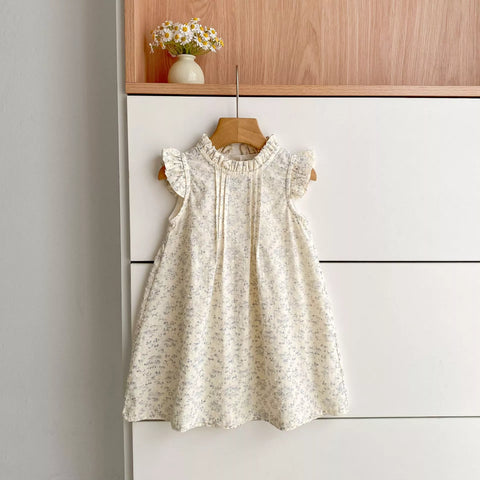 Girls High Ruffle Neck Pleat Detail Bodysuit or Dress