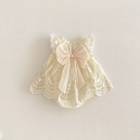 Baby Girl Scallop Lace Bodysuit Dress