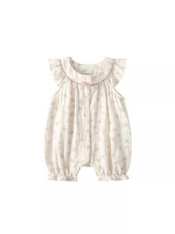 Baby Girl Flower Pattern Print Romper