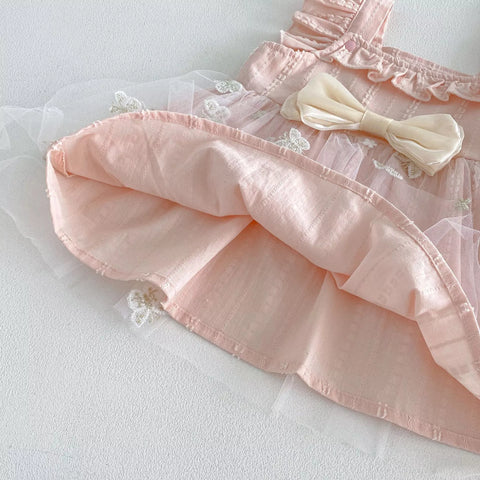 2 Pc Baby Girl 3D Butterfly Mesh Dress w/ Hat