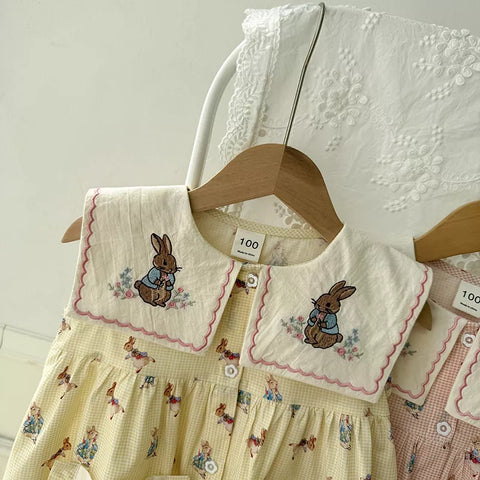 Girls Bunny Vintage Style Dress