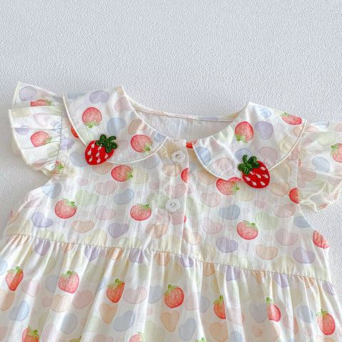Baby Girl Summer Strawberry Bodysuit