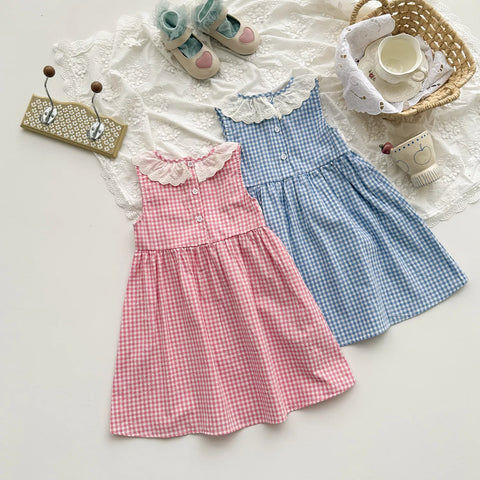 Girls Gingham Carousel Horse Dress